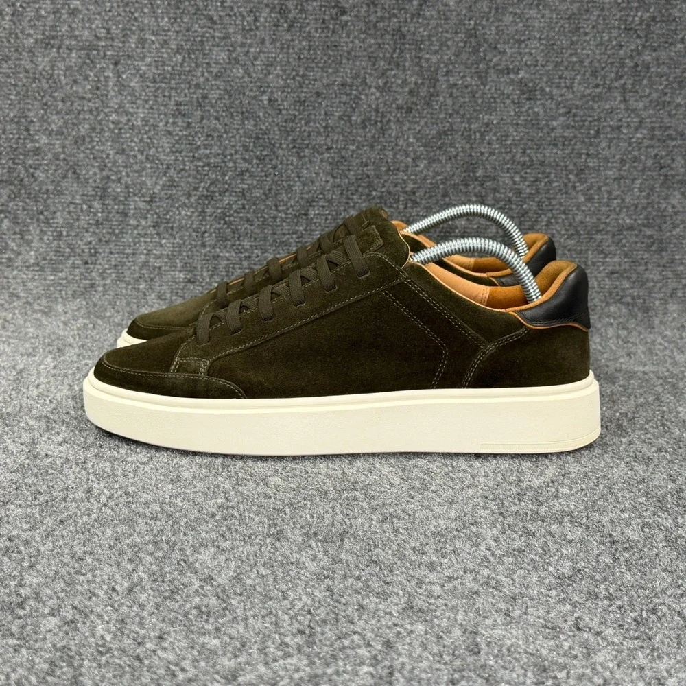 Allen Edmonds Oliver Slip On Stretch Lace Sneakers Men's 11 Green‎ Suede Shoes